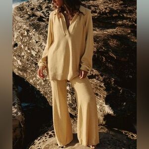 Free People Beach Drea Knit Sweater Set Small